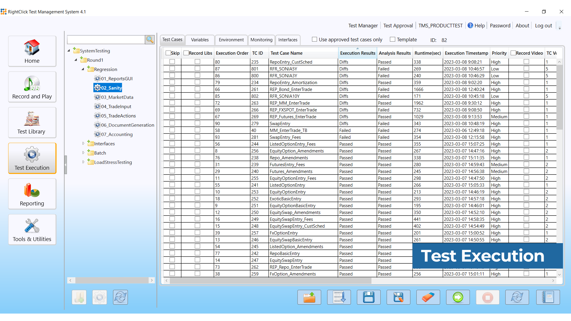 screenshot of RightClick TMS